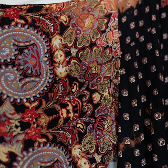 New Boho Floral Kimono Sleeve Cardigan Floral Top Duster Women's - Picture 5 of 6